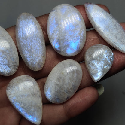 Belomorite Gemstone Cabochons Natural Belomorite Cabochons for Jewelry Making, Flashy Loose Gemstones, High Quality Polished Stones
