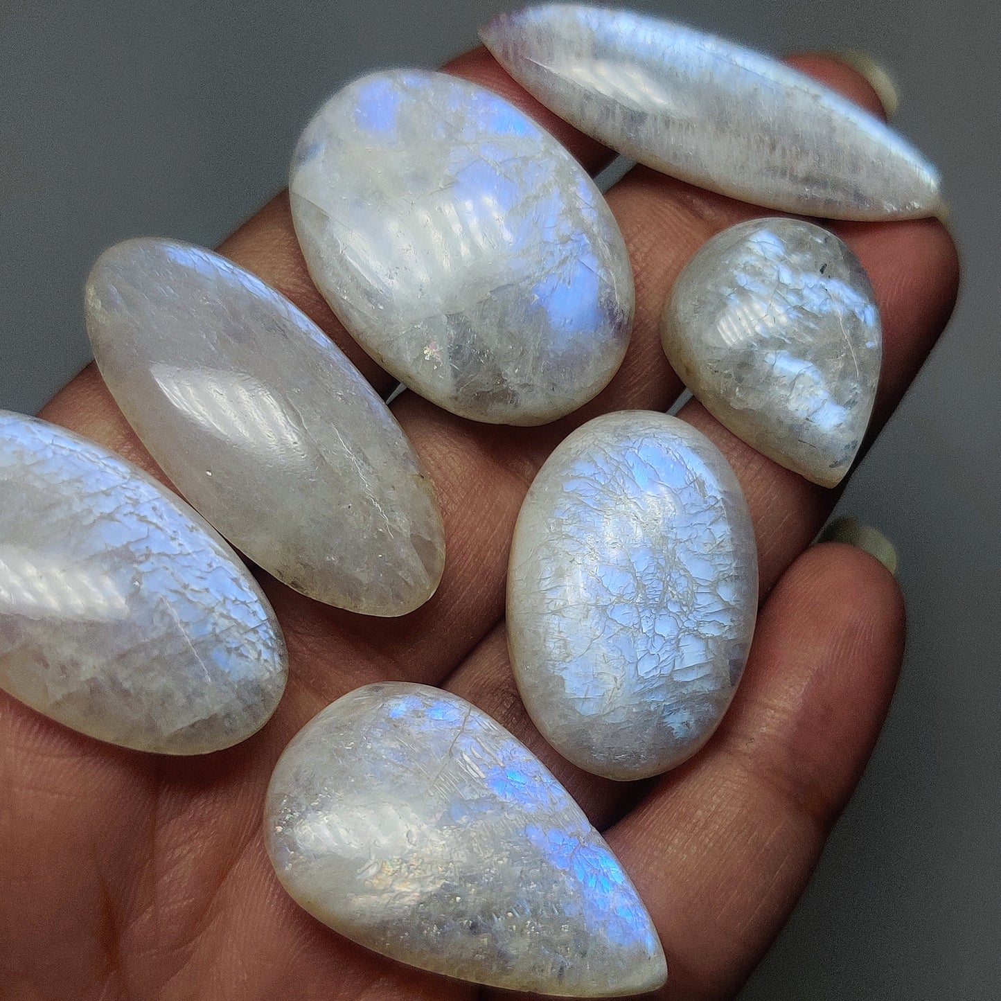 Belomorite Gemstone Cabochons Natural Belomorite Cabochons for Jewelry Making, Flashy Loose Gemstones, High Quality Polished Stones