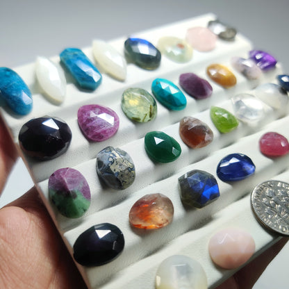 Mixstone Cabochons for Jewelry Making | Natural Mixed Gemstone Loose Stones