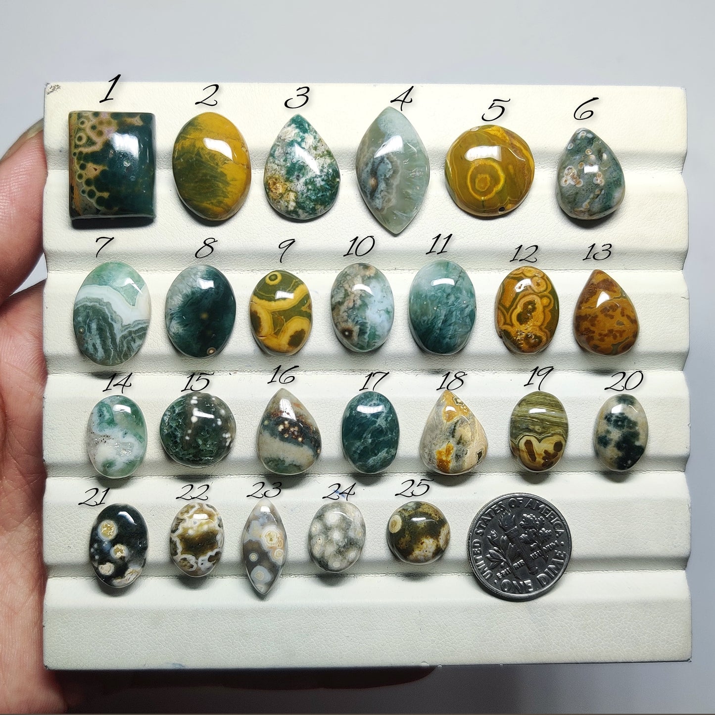 Ocean Jasper Cabochons for Jewelry Making | Natural Ocean Jasper Gemstone