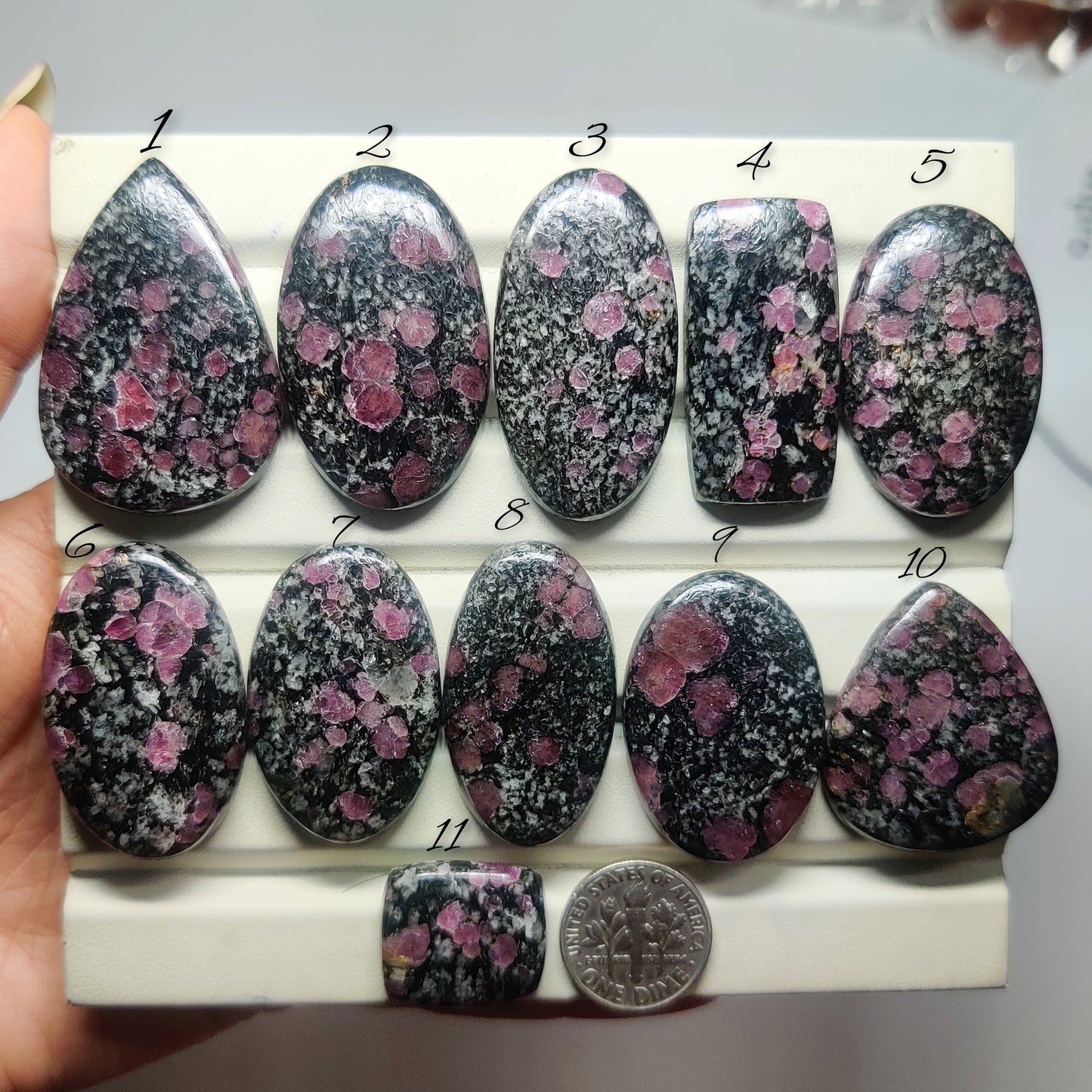 Natural Ruby Fall Jasper Gemstone Cabochons | Pink Pattern Stone for Rings, Pendants