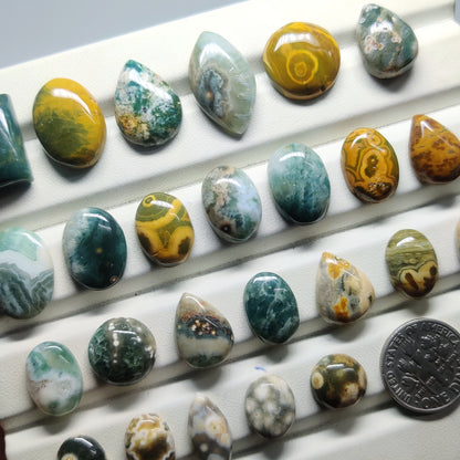 Ocean Jasper Cabochons for Jewelry Making | Natural Ocean Jasper Gemstone