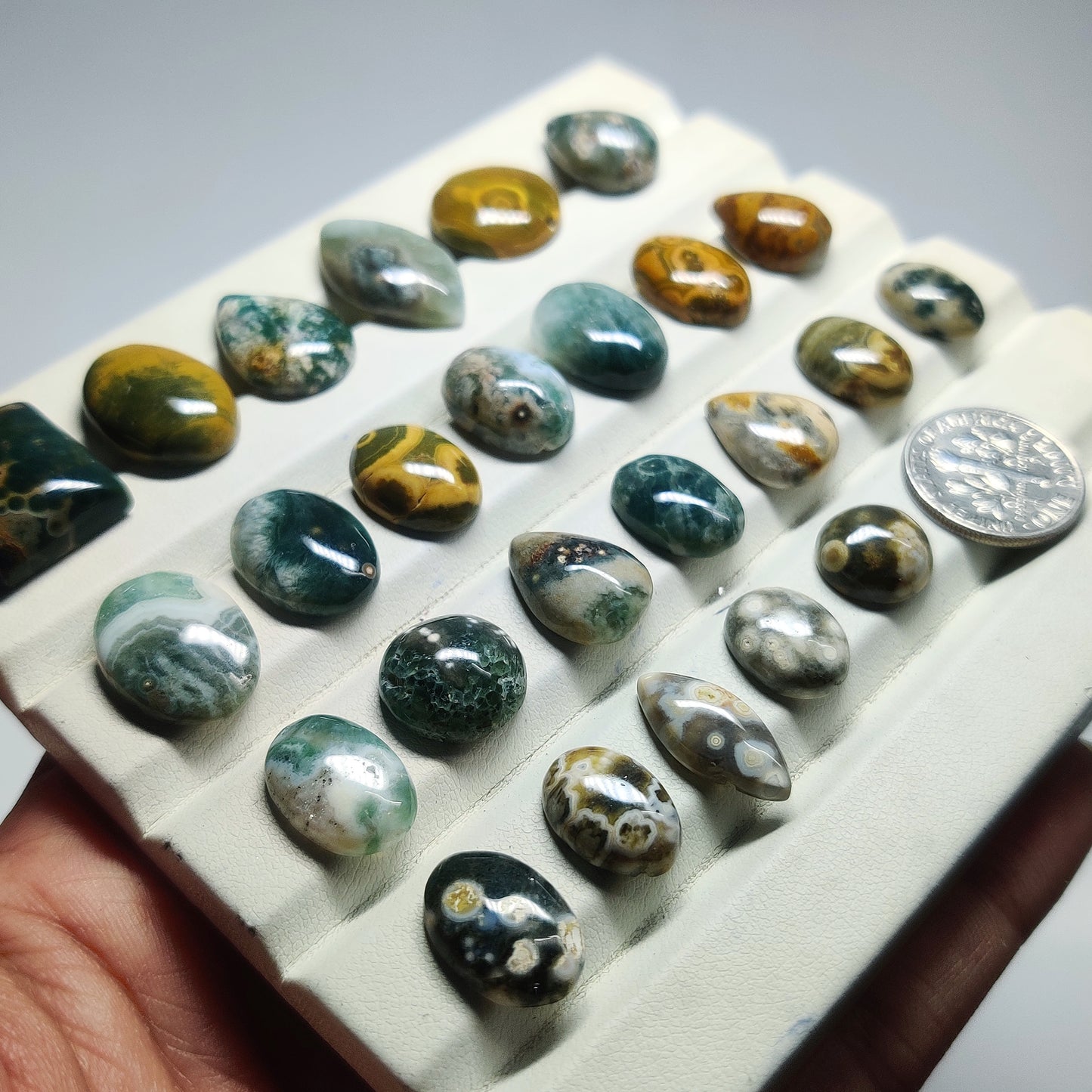 Ocean Jasper Cabochons for Jewelry Making | Natural Ocean Jasper Gemstone