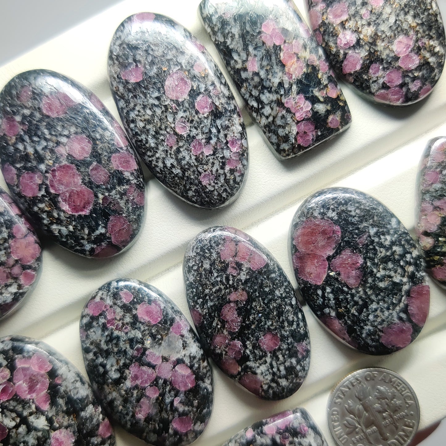 Natural Ruby Fall Jasper Gemstone Cabochons | Pink Pattern Stone for Rings, Pendants