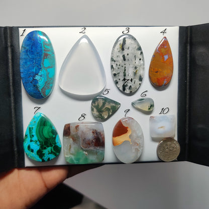 Mixed Gemstone Cabochons Natural Mix Stone Cabochons for Jewelry Making, Assorted Loose Gemstones, High Quality Polished Gems