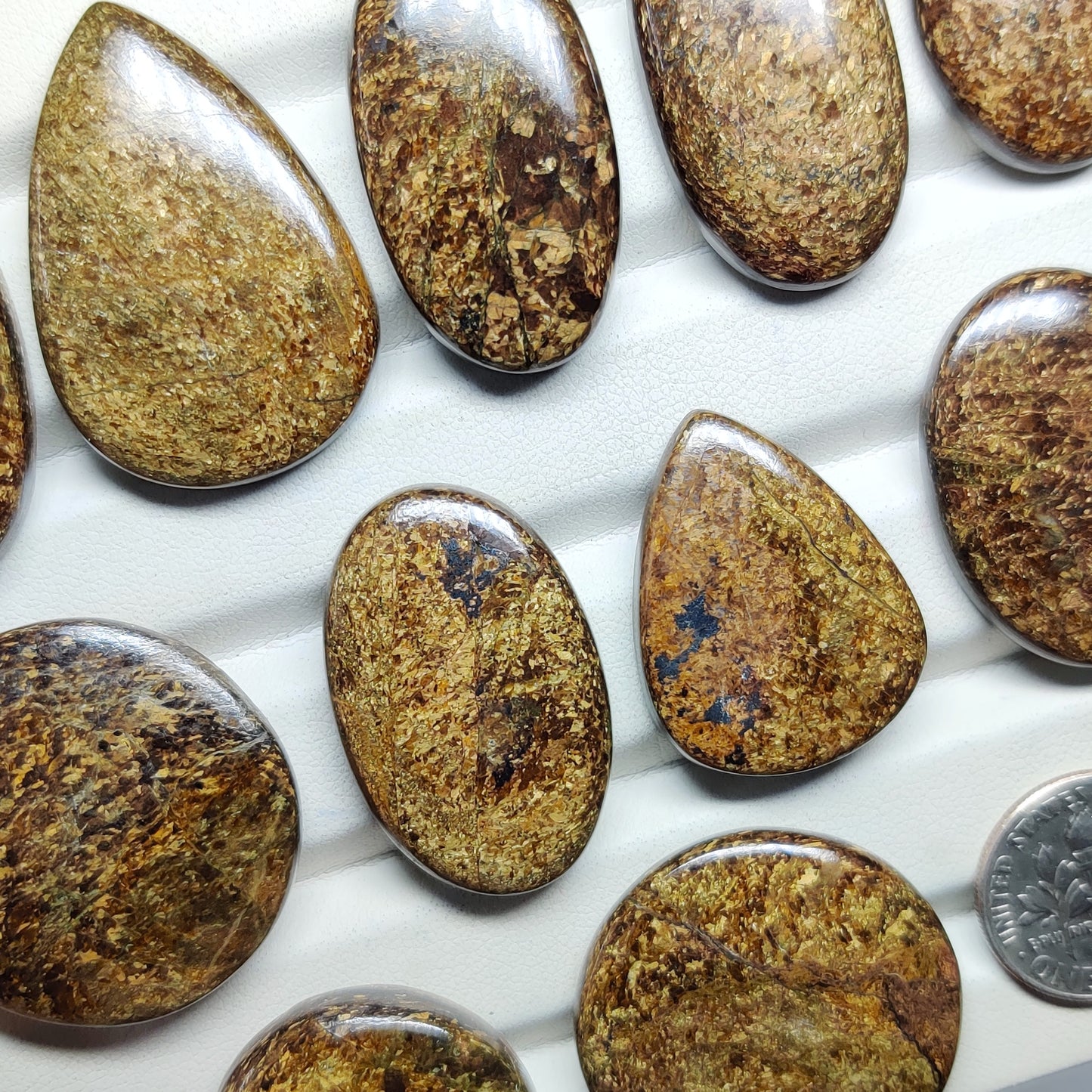Bronzite Gemstone Cabochons Natural Bronzite Cabochons for Jewelry Making, Loose Bronzite Stones, High Quality Polished Gems