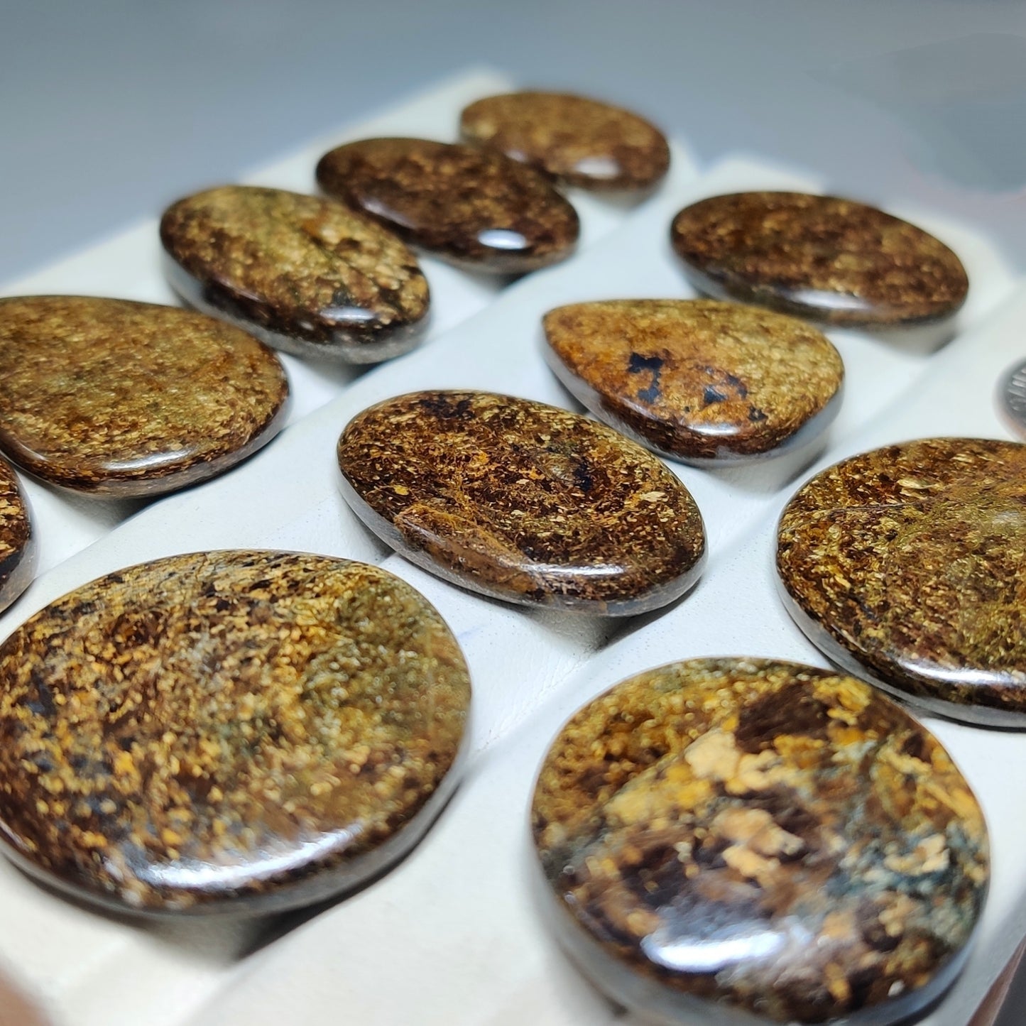 Bronzite Gemstone Cabochons Natural Bronzite Cabochons for Jewelry Making, Loose Bronzite Stones, High Quality Polished Gems