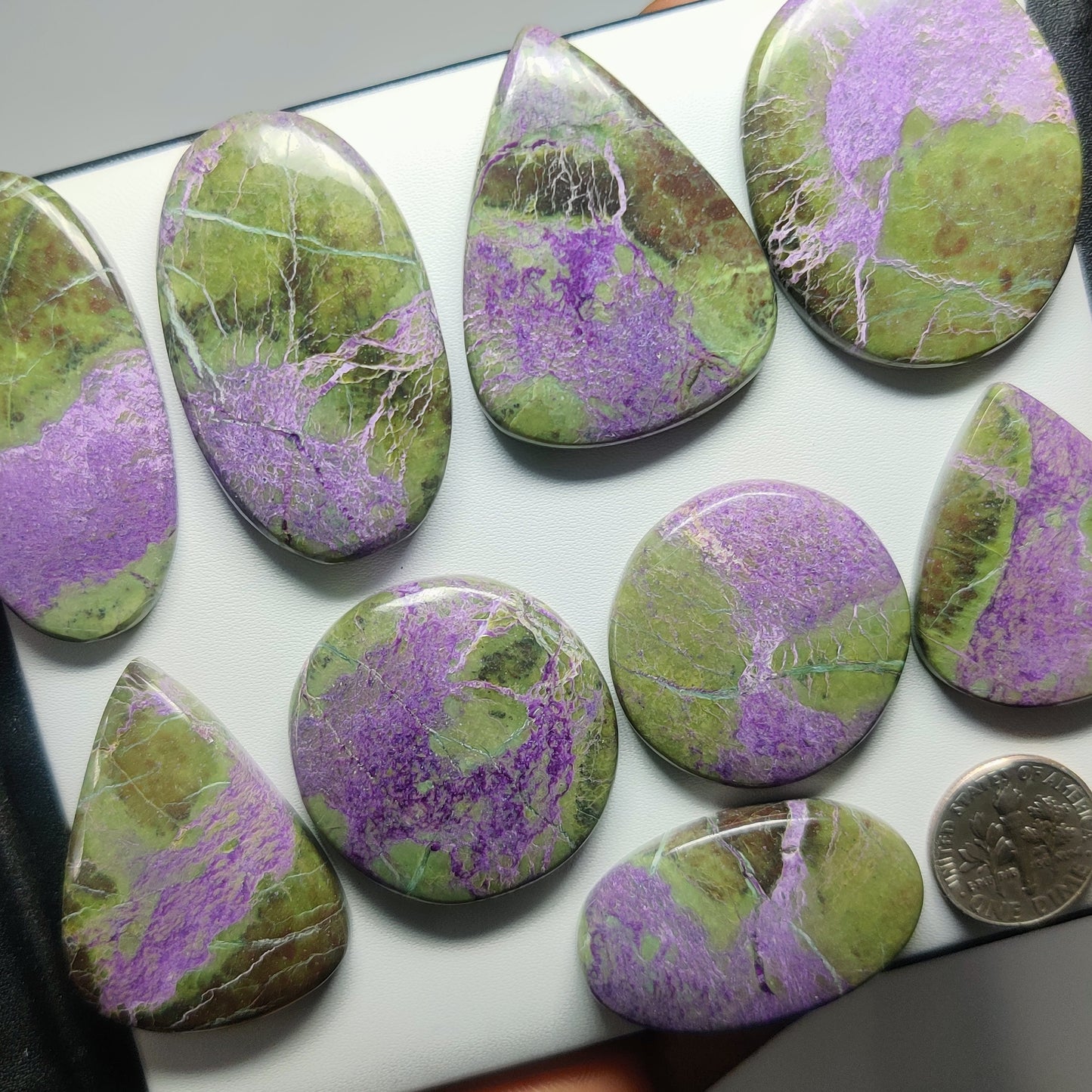 Stichtite Gemstone Cabochons Natural Stichtite Cabochons for Jewelry Making, Loose Stichtite Stones, High Quality Polished Gems