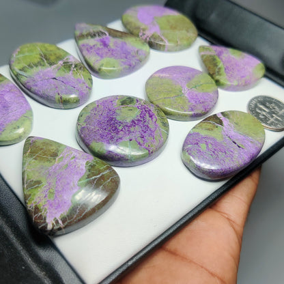 Stichtite Gemstone Cabochons Natural Stichtite Cabochons for Jewelry Making, Loose Stichtite Stones, High Quality Polished Gems
