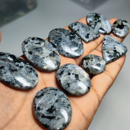 Larvikite Gemstone Cabochons Natural Larvikite Cabochons for Jewelry Making, Loose Flashy Stones, High Quality Polished Gems