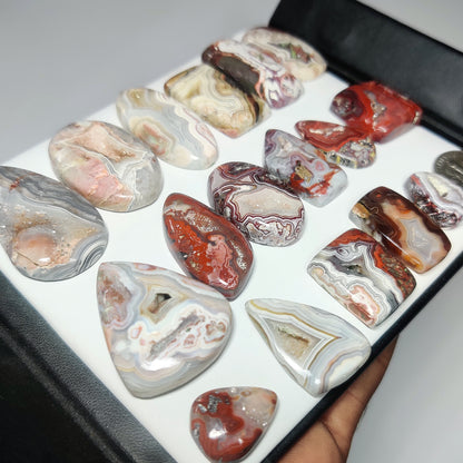 Crazy Lace Agate Gemstone Cabochon for Jewelry Making | Natural Loose Stone | Premium Quality Handmade Cut Gem