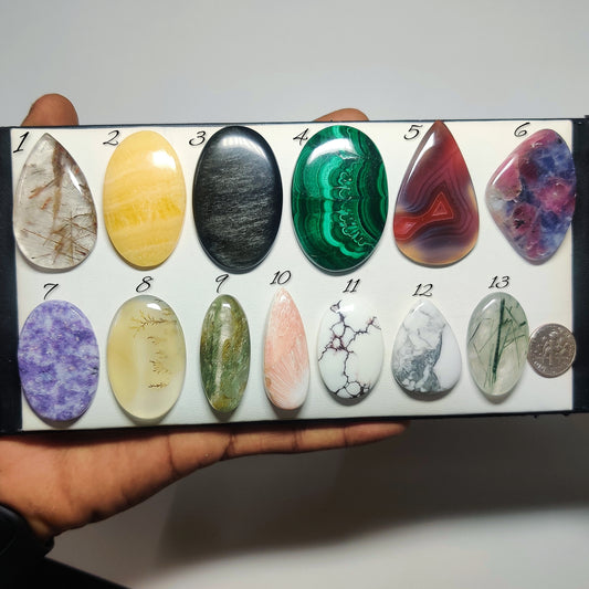 Mix Stone Cabochons for Jewelry Making | Natural Mixed Gemstone Loose Stones
