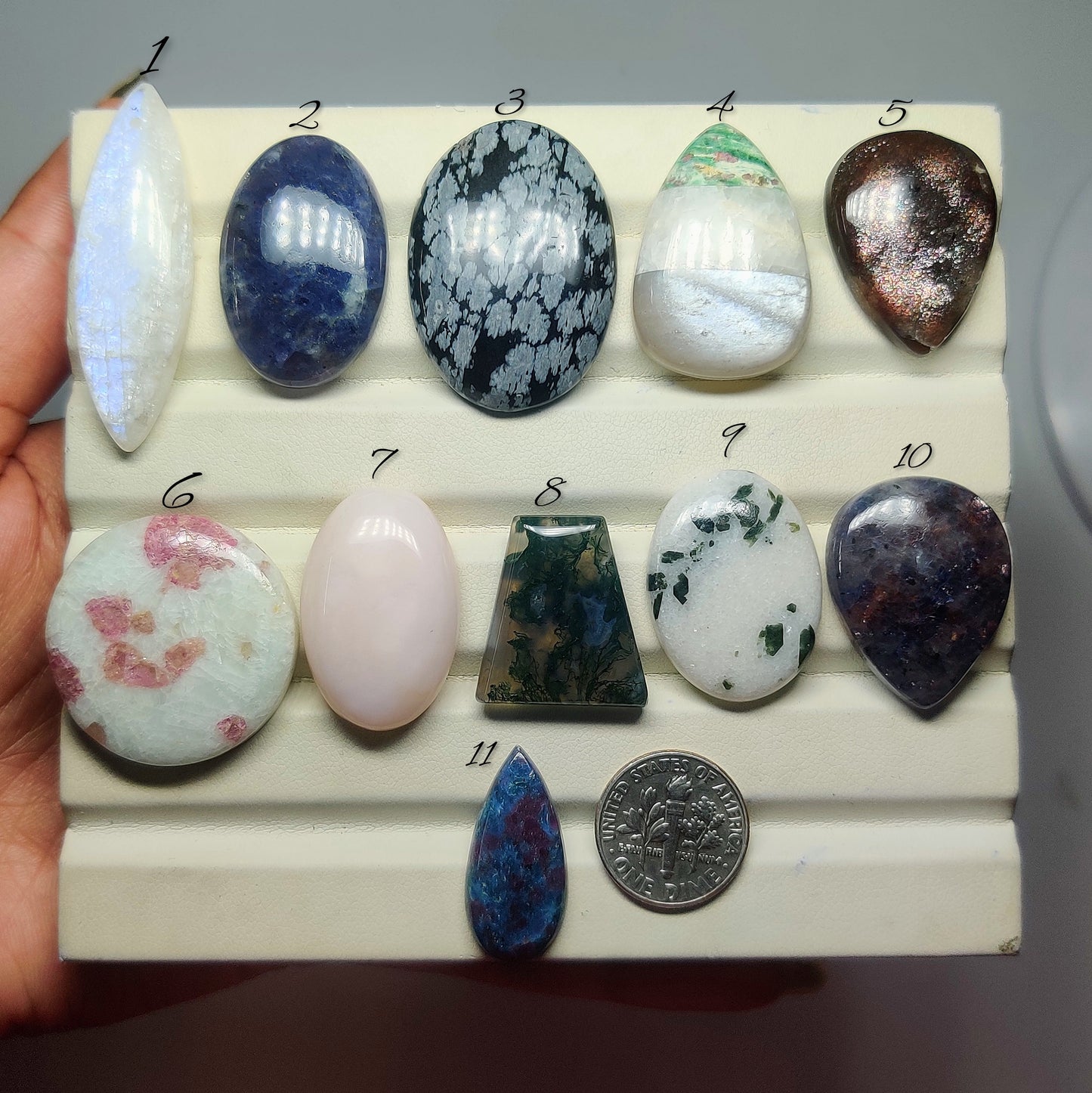 Natural Mix Stone Gemstone Cabochons | Multi Gemstone Stones for Rings, Pendants