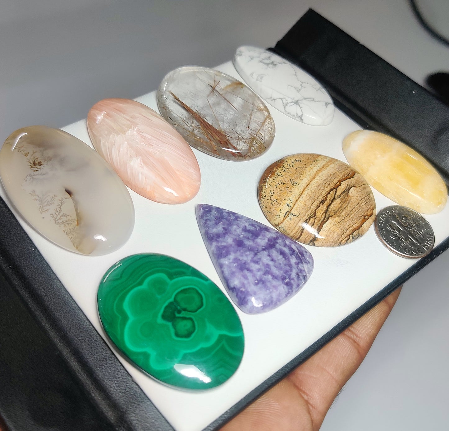 Mixed Stone Gemstone Cabochons Natural Mixed Stone Cabochons for Jewelry Making, Loose Assorted Gemstones, High Quality Polished Gems