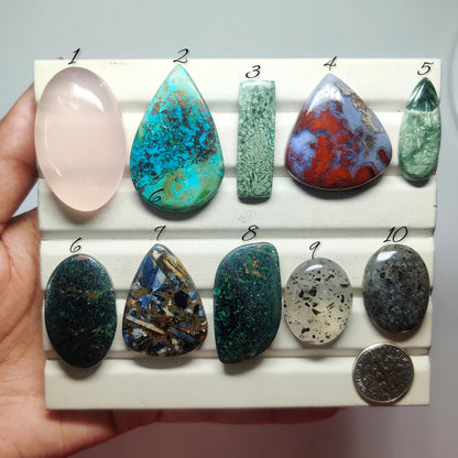 Natural Mix Stone Cabochons for Jewelry Making | Unique Loose Gemstones