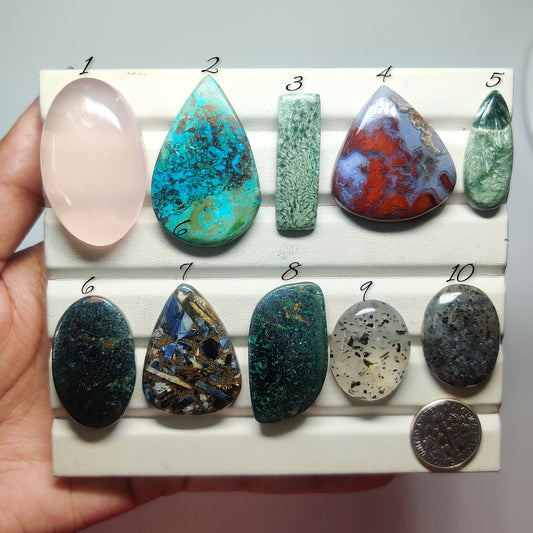Natural Mix Stone Cabochons for Jewelry Making | Unique Loose Gemstones