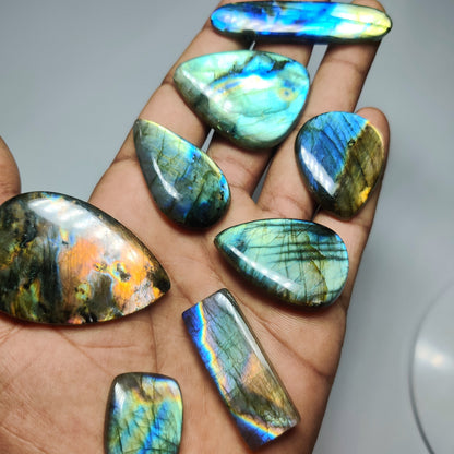 Labradorite Cabochons for Jewelry Making | Flashy  Labradorite Gemstone