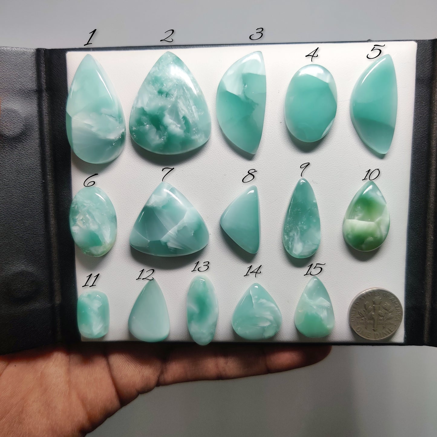 Natural Hemimorphite Cabochon Gemstone for Jewelry Making | Premium Loose Stone | Blue Hemimorphite Cabochons