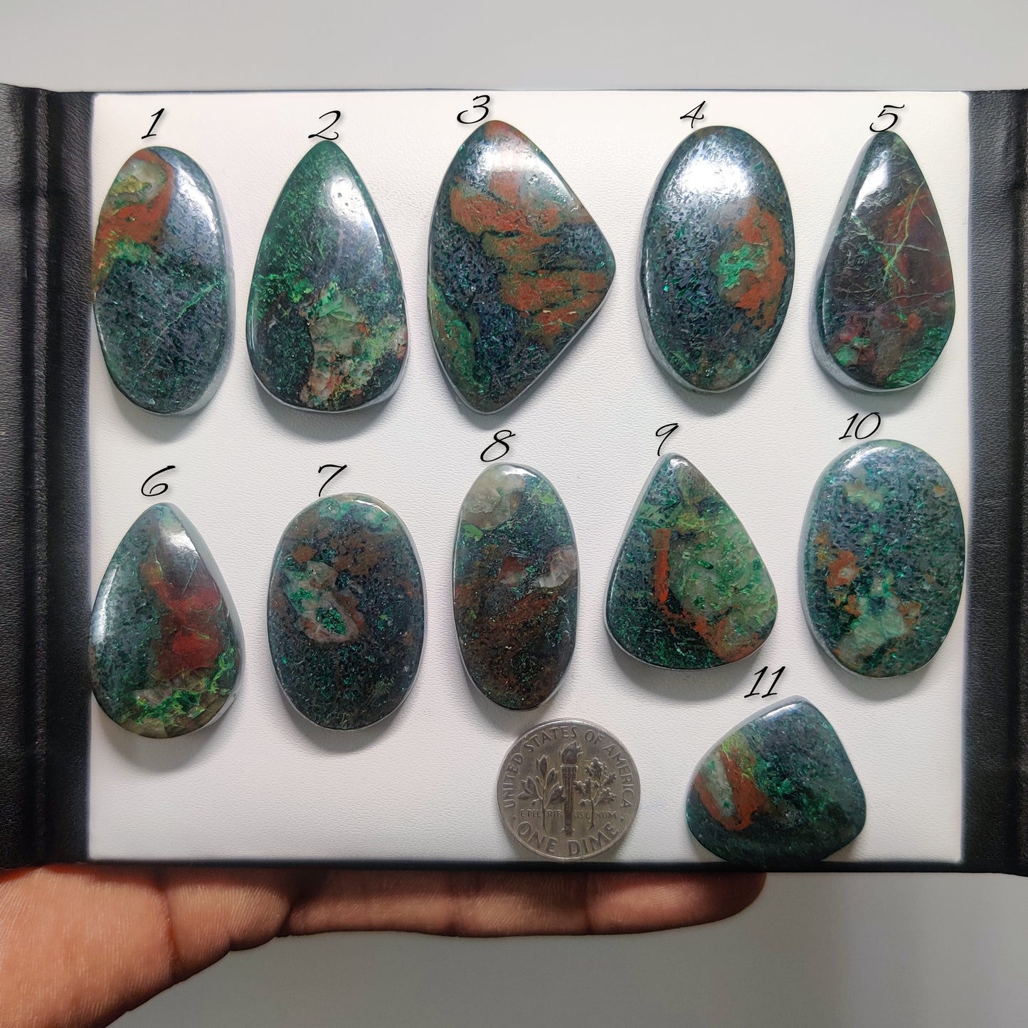 Natural Gun Metal Azurite Gemstone Cabochons | Metallic Blue Stone for Rings, Pendants