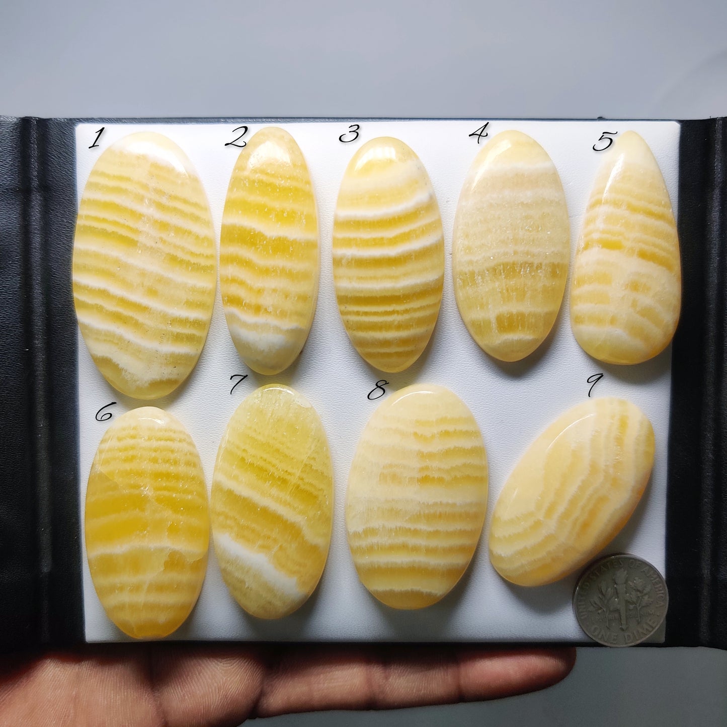 Yellow Calcite Cabochons for Jewelry Making | Natural Yellow Calcite Gemstone