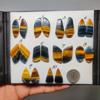 Pietersite Tiger Eye Cabochon Gemstone for Jewelry Making | Natural Loose Stone | Handmade Jewelry Supply