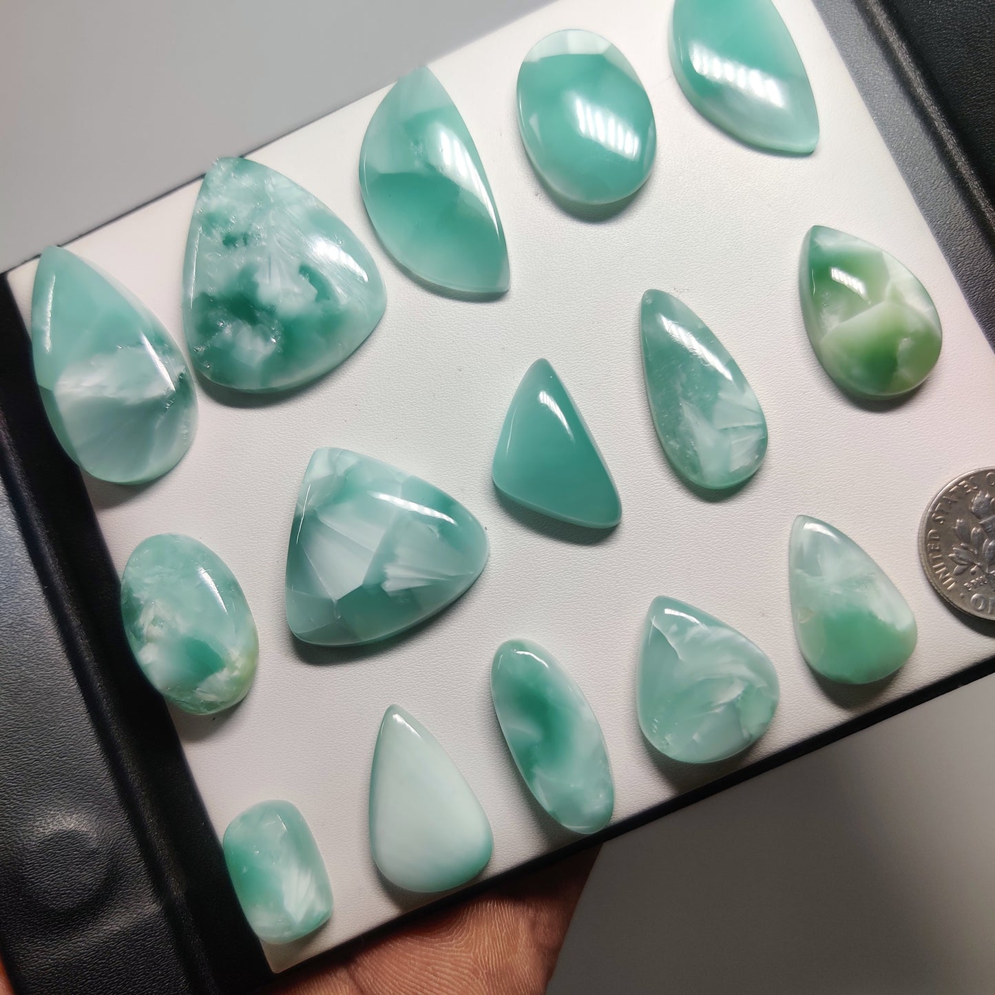 Natural Hemimorphite Cabochon Gemstone for Jewelry Making | Premium Loose Stone | Blue Hemimorphite Cabochons