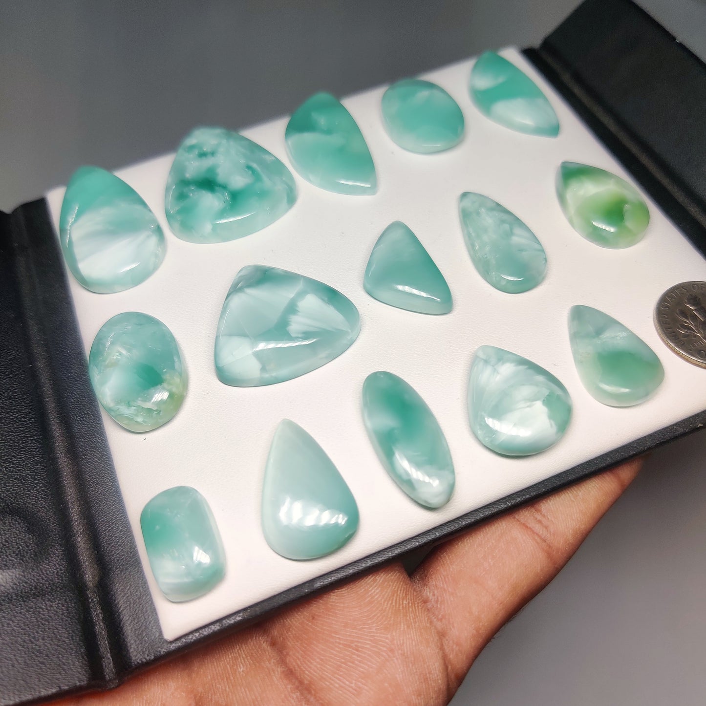 Natural Hemimorphite Cabochon Gemstone for Jewelry Making | Premium Loose Stone | Blue Hemimorphite Cabochons