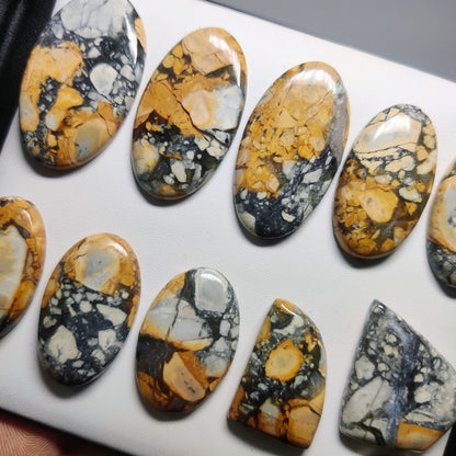 Maligano Jasper Cabochons for Jewelry Making | Natural Maligano Jasper Gemstone