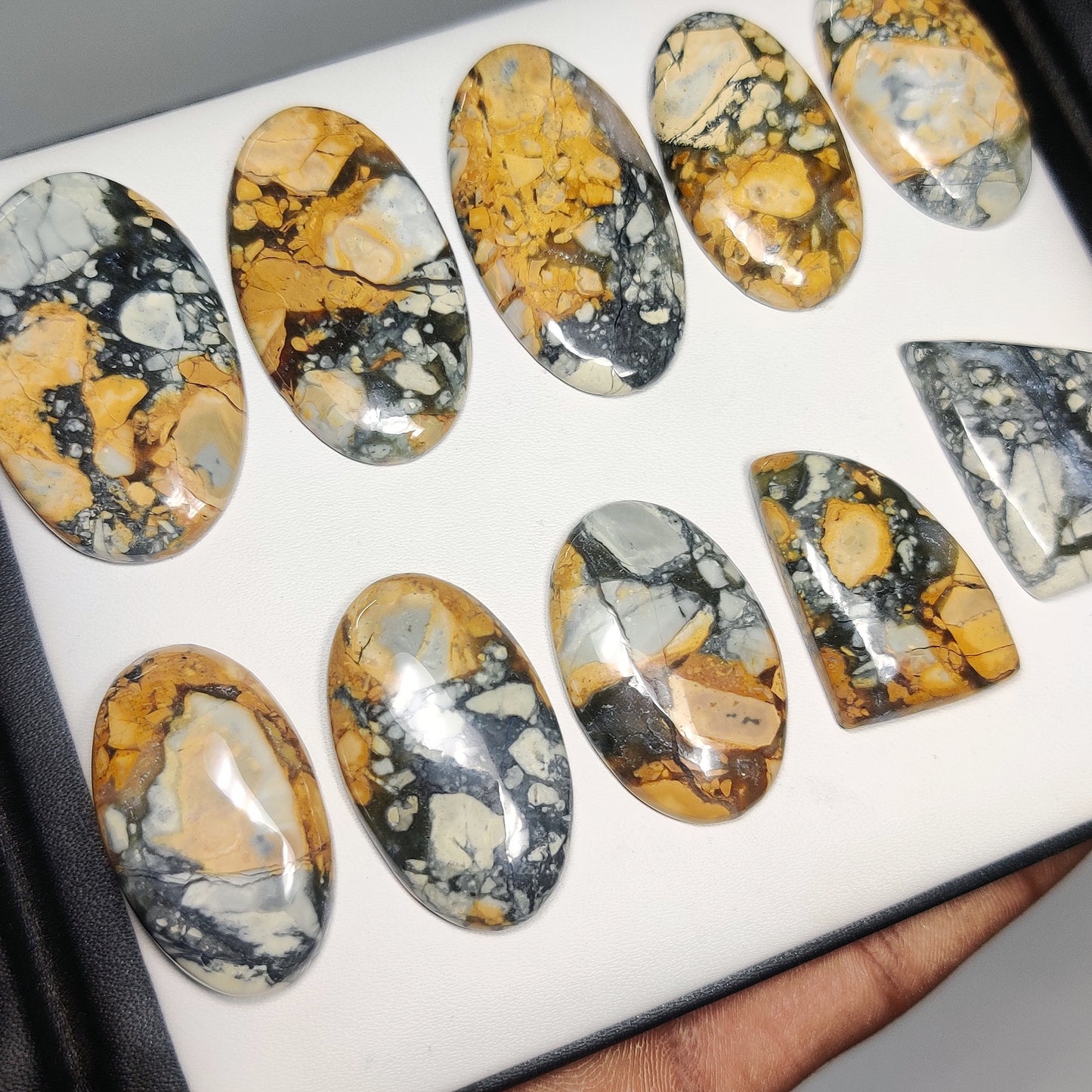 Maligano Jasper Cabochons for Jewelry Making | Natural Maligano Jasper Gemstone