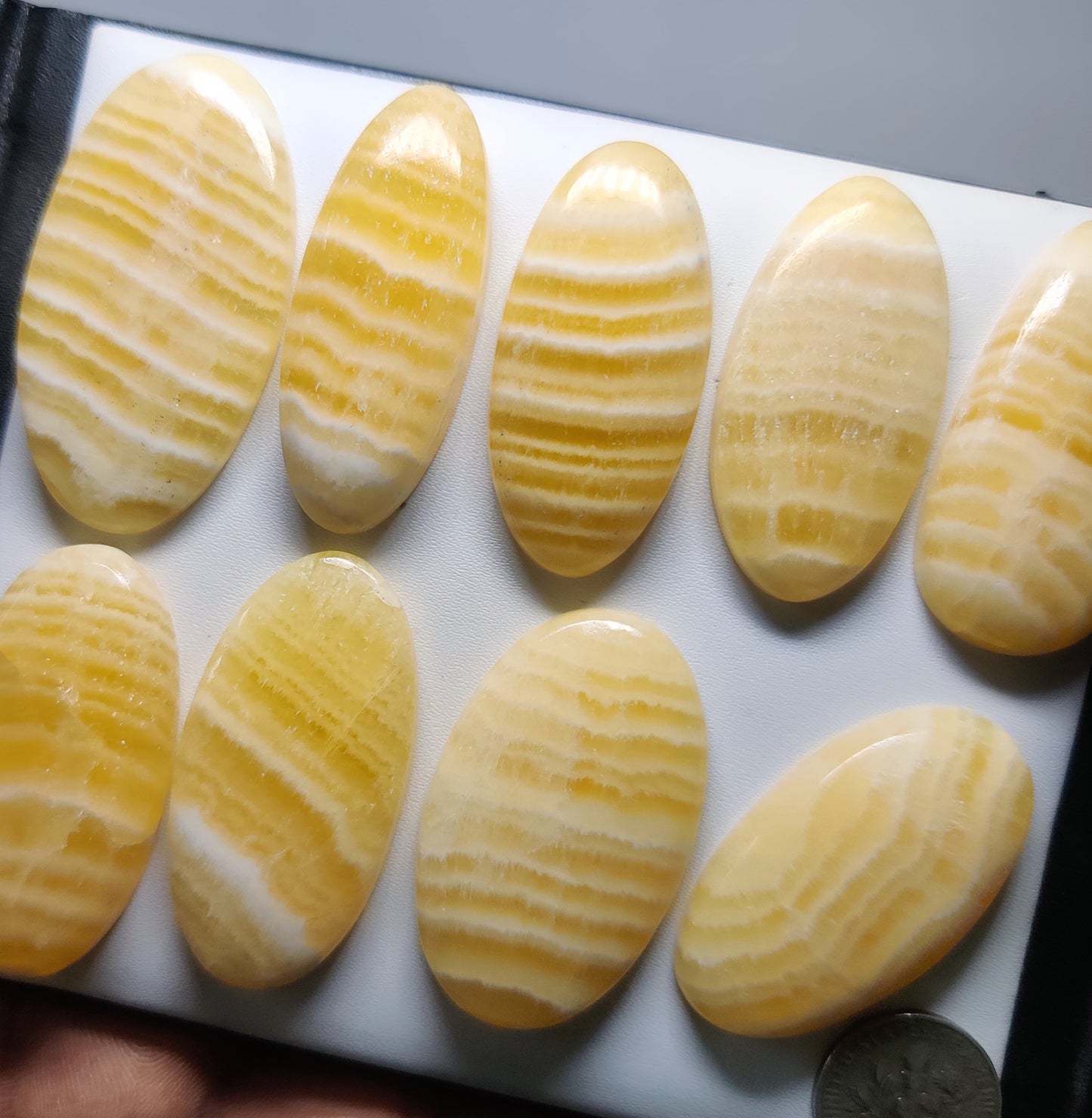 Yellow Calcite Cabochons for Jewelry Making | Natural Yellow Calcite Gemstone