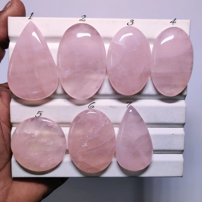 Natural Rose Quartz Cabochons Gemstone for Jewelry Making Loose Pink Stone