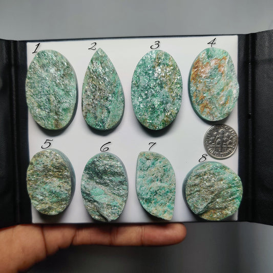 Natural Amazonite Druzy Gemstone Cabochon | Premium Amazonite Druzy Loose Stone for Jewelry Making | Sparkling Designer Jewelry Supply