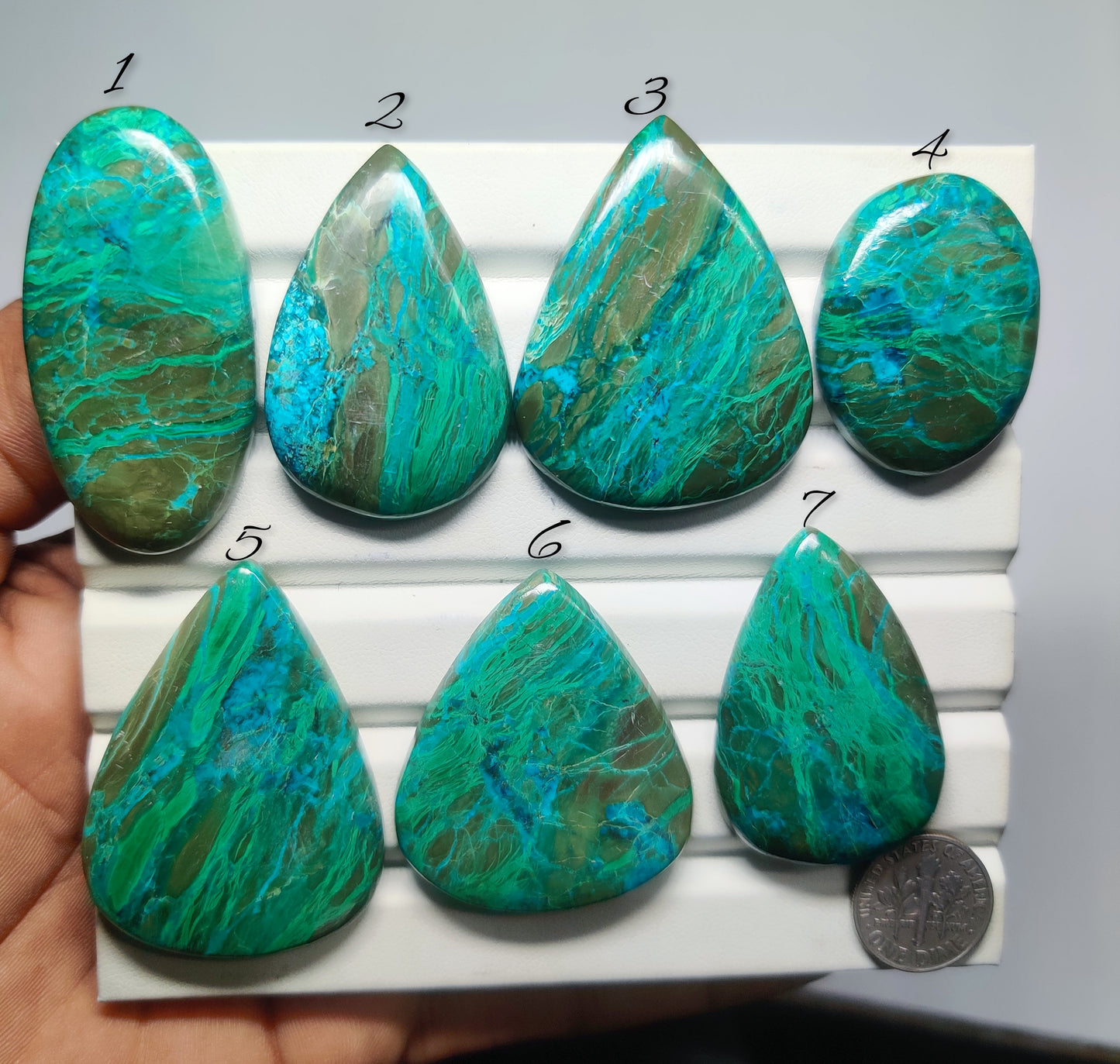 Natural Azurite Shattuckite Gemstone Cabochons | Blue Copper Mineral Stone for Rings & Pendants