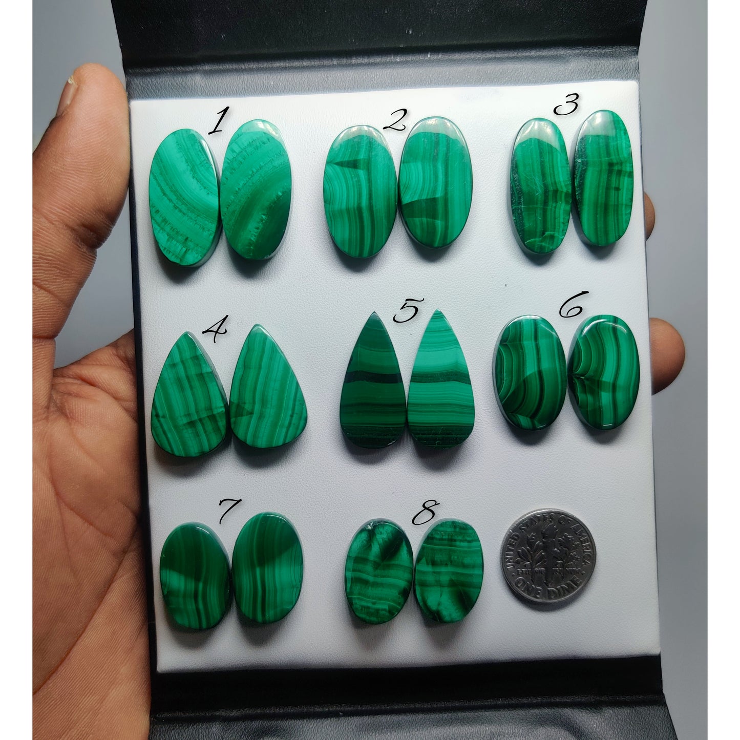 Natural Malachite Pairs Gemstone | Loose Green Malachite Stone | Premium Jewelry Making Supply | Designer Jewelry Gemstone