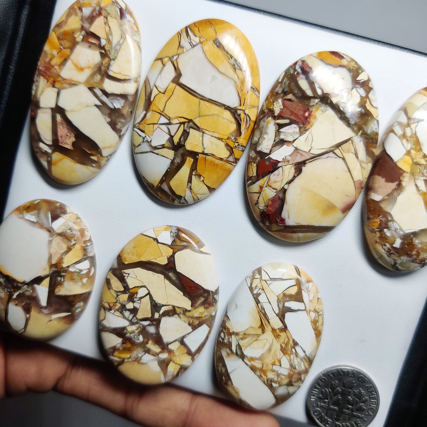 Natural Brecciated Mookaite Gemstone Cabochon | Top Quality Australian Jasper Stone for Jewelry Making | Handmade Cut Loose Stone
