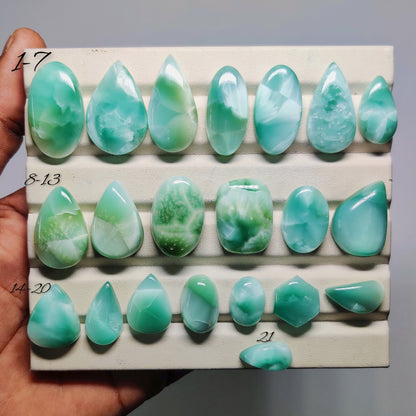 Natural Hemimorphite Gemstone Cabochon | Premium Blue Hemimorphite Loose Stone for Jewelry Making