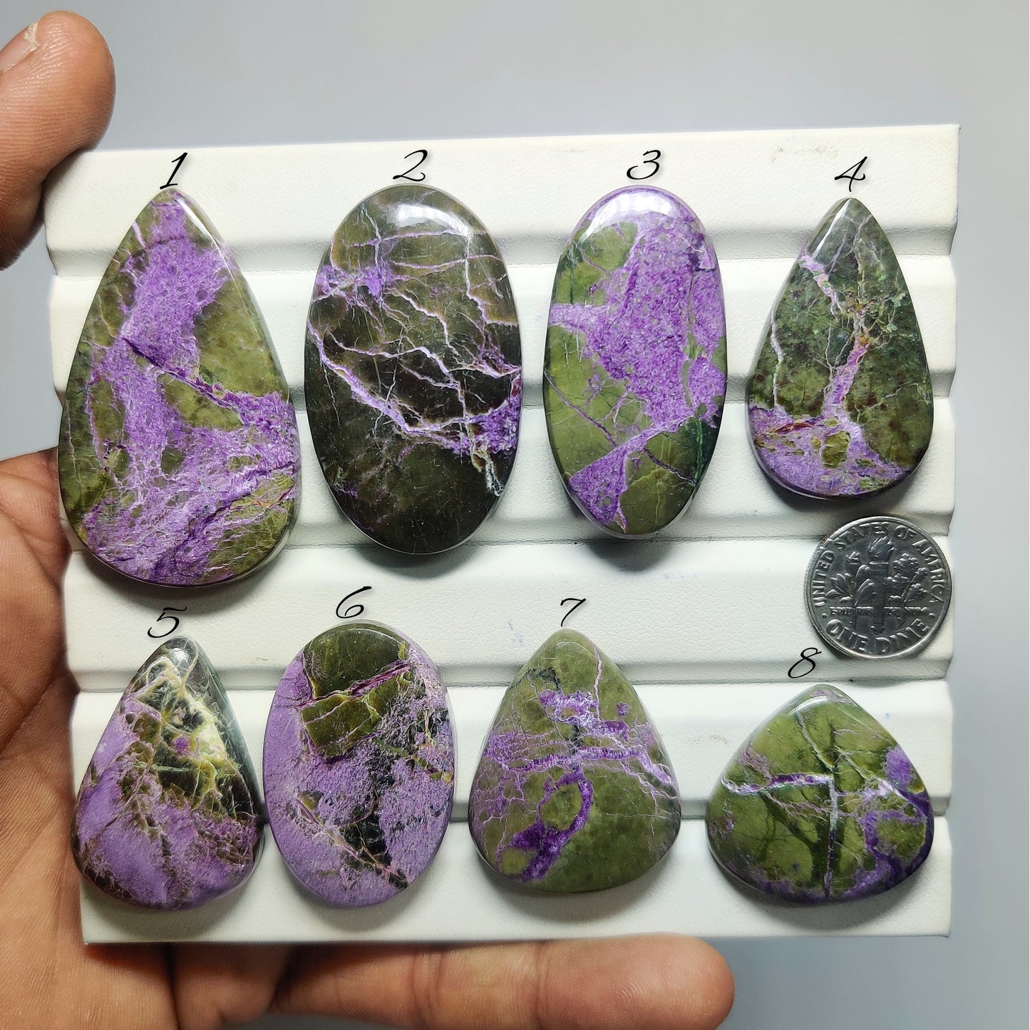 Premium Natural Stichtite Cabochons | Rare Purple Gemstones for Unique Jewelry Creations