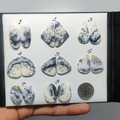 Natural Dendritic Opal Gemstone Cabochon | Scenic Tree Pattern Opal Loose Stone for Jewelry Making | Premium Handmade Polished Cabochon