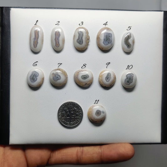 Natural Solar Quartz Gemstone Cabochons | Stalactite Quartz Stone for Rings & Pendants