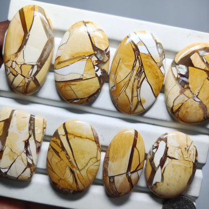Natural Brecciated Mookaite Gemstone Cabochon | Top Quality Australian Jasper Stone for Jewelry Making | Handmade Cut Loose Stone