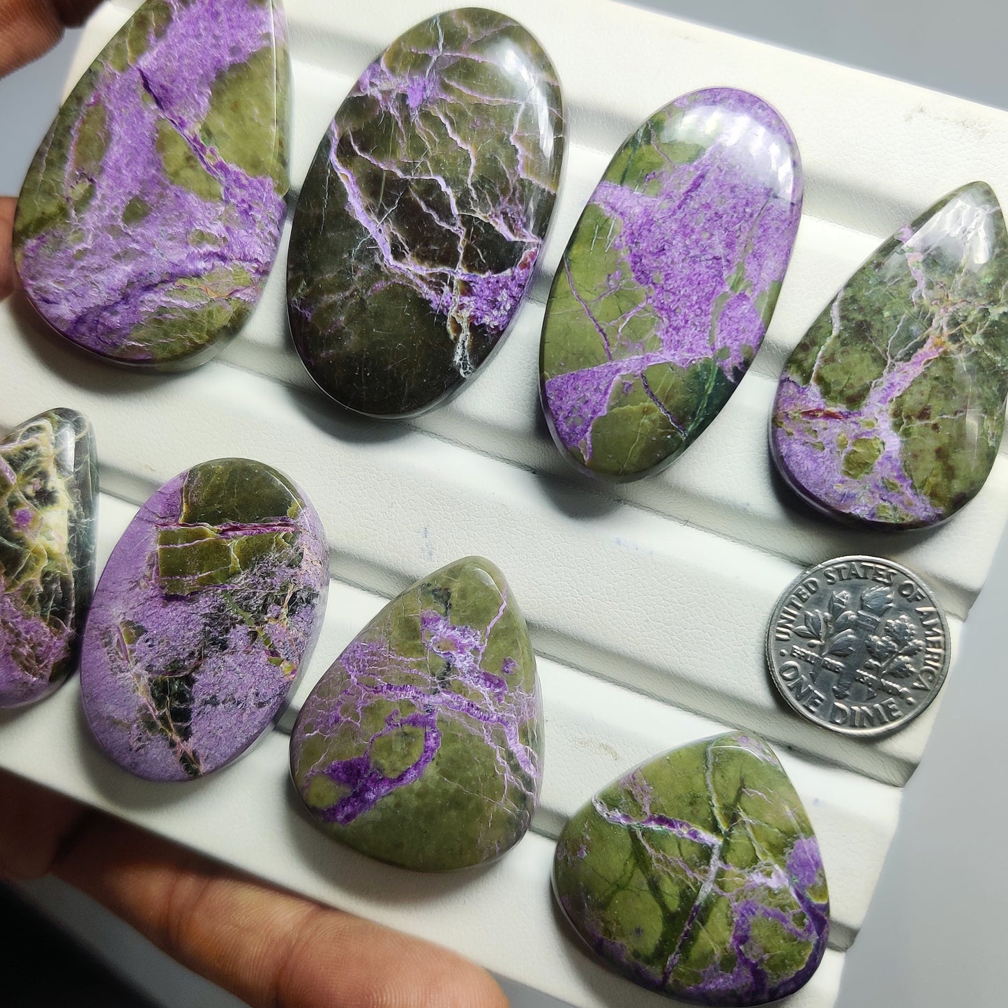Premium Natural Stichtite Cabochons | Rare Purple Gemstones for Unique Jewelry Creations