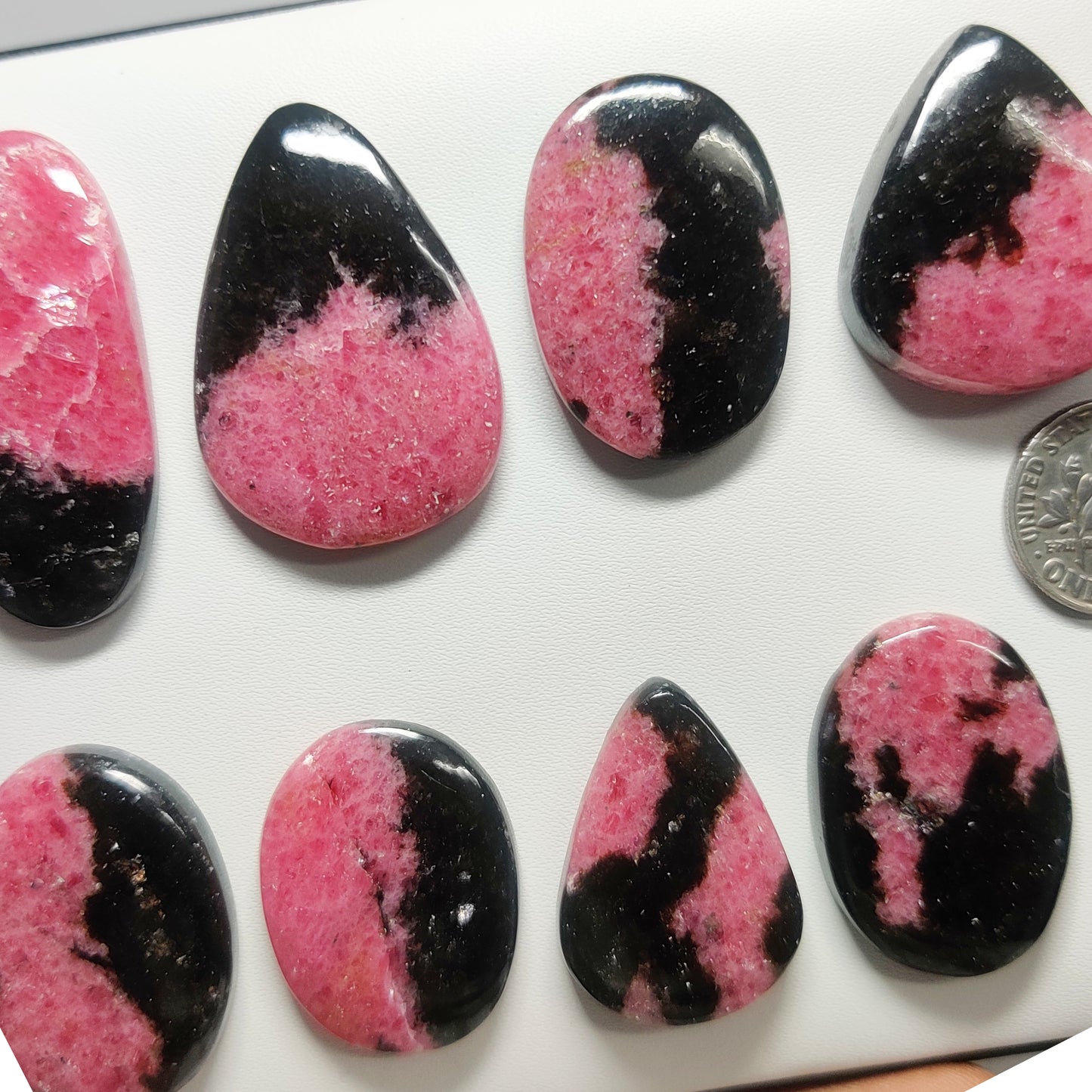Natural Rhodonite Gemstone Cabochon | Premium Pink Rhodonite Loose Stone for Jewelry Making