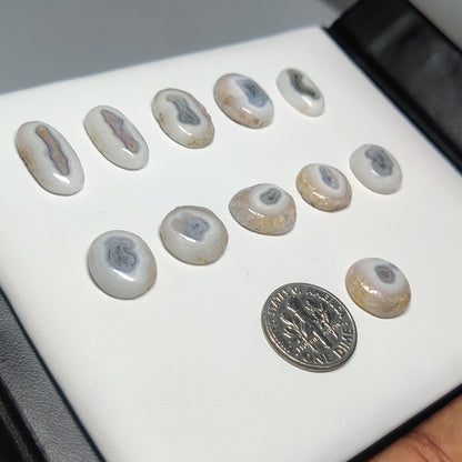 Natural Solar Quartz Gemstone Cabochons | Stalactite Quartz Stone for Rings & Pendants