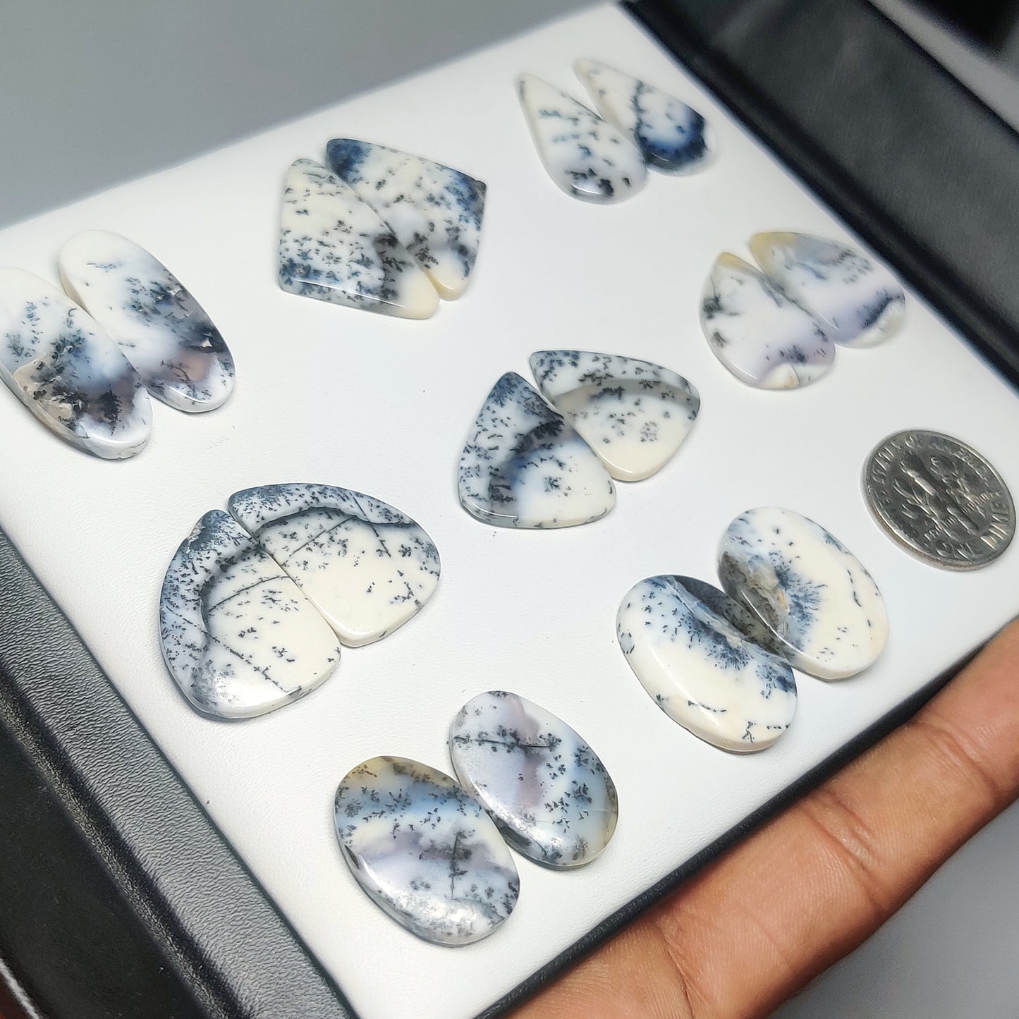 Natural Dendritic Opal Gemstone Cabochon | Scenic Tree Pattern Opal Loose Stone for Jewelry Making | Premium Handmade Polished Cabochon