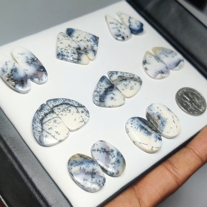 Natural Dendritic Opal Gemstone Cabochon | Scenic Tree Pattern Opal Loose Stone for Jewelry Making | Premium Handmade Polished Cabochon