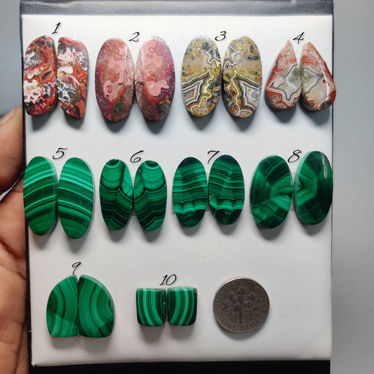Mix Gemstone Matched Pairs for Jewelry Making | Natural Loose Gemstone Pairs | Premium Quality Cabochon Stones