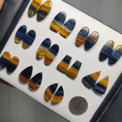 Premium Pietersite Tiger Eye Gemstone | Natural Calibrated Cabochon for Jewelry Making | Top Quality Certified Stone