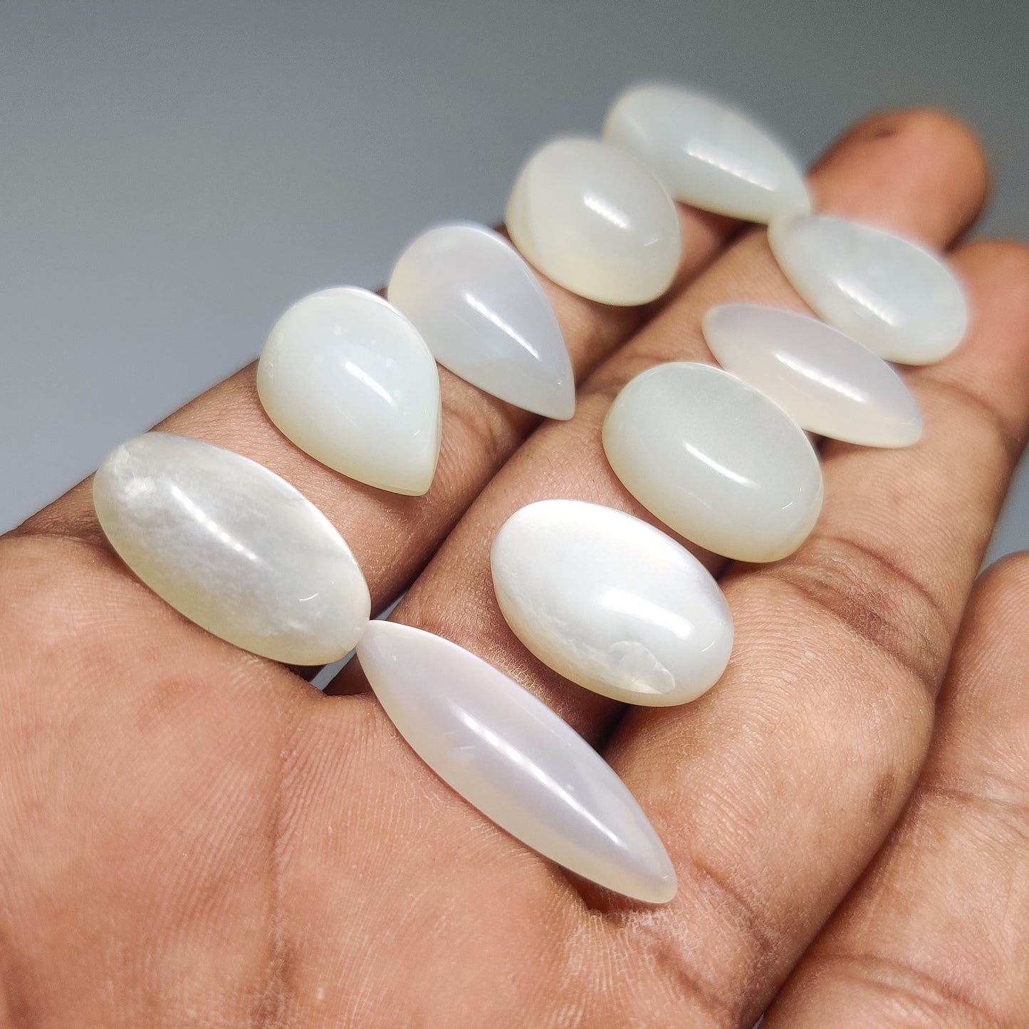 Natural White Moonstone Gemstone for Jewelry Making | Premium Quality Calibrated Loose Moonstones | Lab Tested & Expert Cut