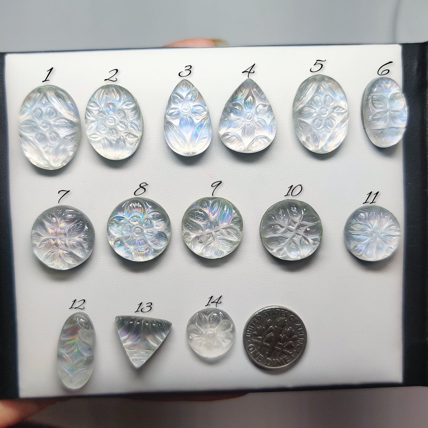 Mother of Pearl Crystal Quartz Doublets | Premium Doublet Gemstones for Rings, Pendants & Jewelry