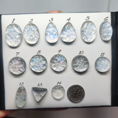 Mother of Pearl Crystal Quartz Doublets | Premium Doublet Gemstones for Rings, Pendants & Jewelry
